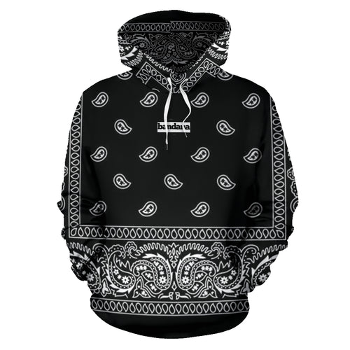 Bandana Black Bandana Teardrops Pullover Hoodie