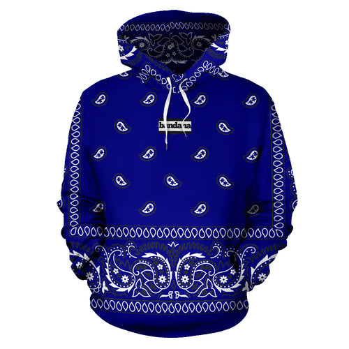 Bandana Navy Bandana Teardrops Pullover Hoodie