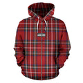 Bandana Red Plaid Bandana Zipper Hoodie